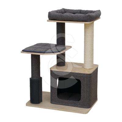 Arbre à chat Tapei Linen Fabric 2 étages