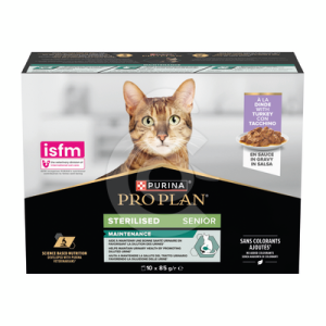 PP Cat Sterilised Senior 7+Maintenance Dinde Sauce Sachet R.