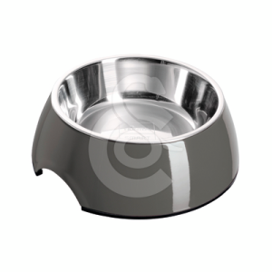Gamelle 2 en 1 Hunter pour chat en inox/mélaminé