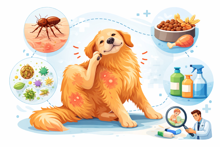 Eczéma chez le chien, quelles sont les causes