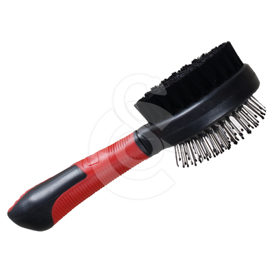 Brosse Perfect Care double : à picots métals et poils