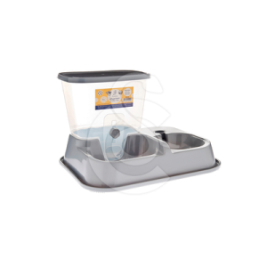 Distributeur double usage Duo Max Eau et croquettes