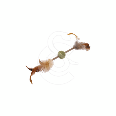 Jouet chat Wouapy : Boule en herbe à chat/matatabi à plumes