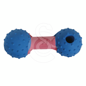 Jouet chien Rubb'N'Roll : haltère à picots