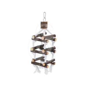 Jouet oiseau Trixie : tour en bois et corde
