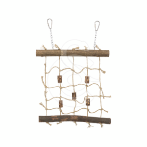 Jouet oiseau Trixie : mur d'escalade en bois et corde